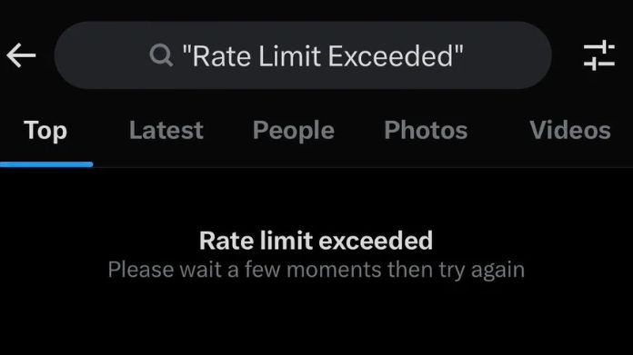 twitter rate limit exceeded
